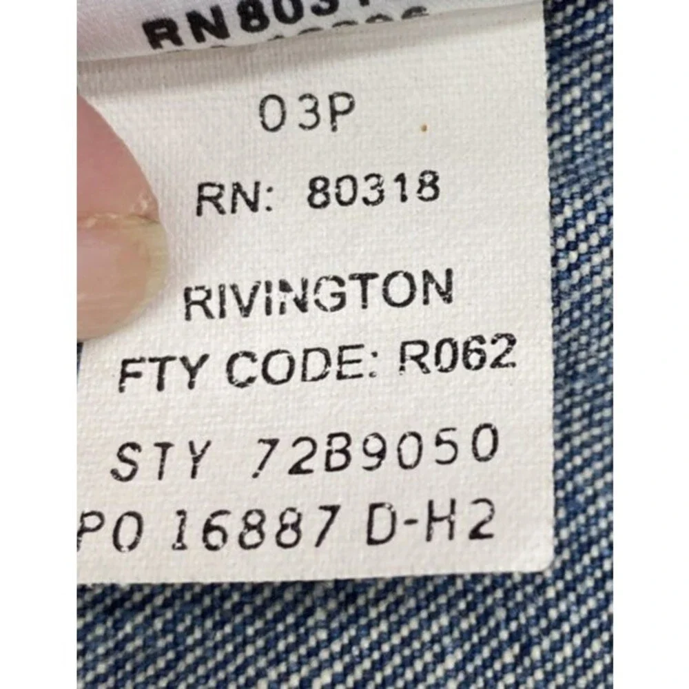 Lucky Brand Dungarees 36x28 Rivington Loose Fit Blue Jeans Vintage Made in Mexic